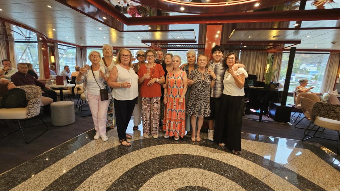 A bordo, en el crucero fluvial